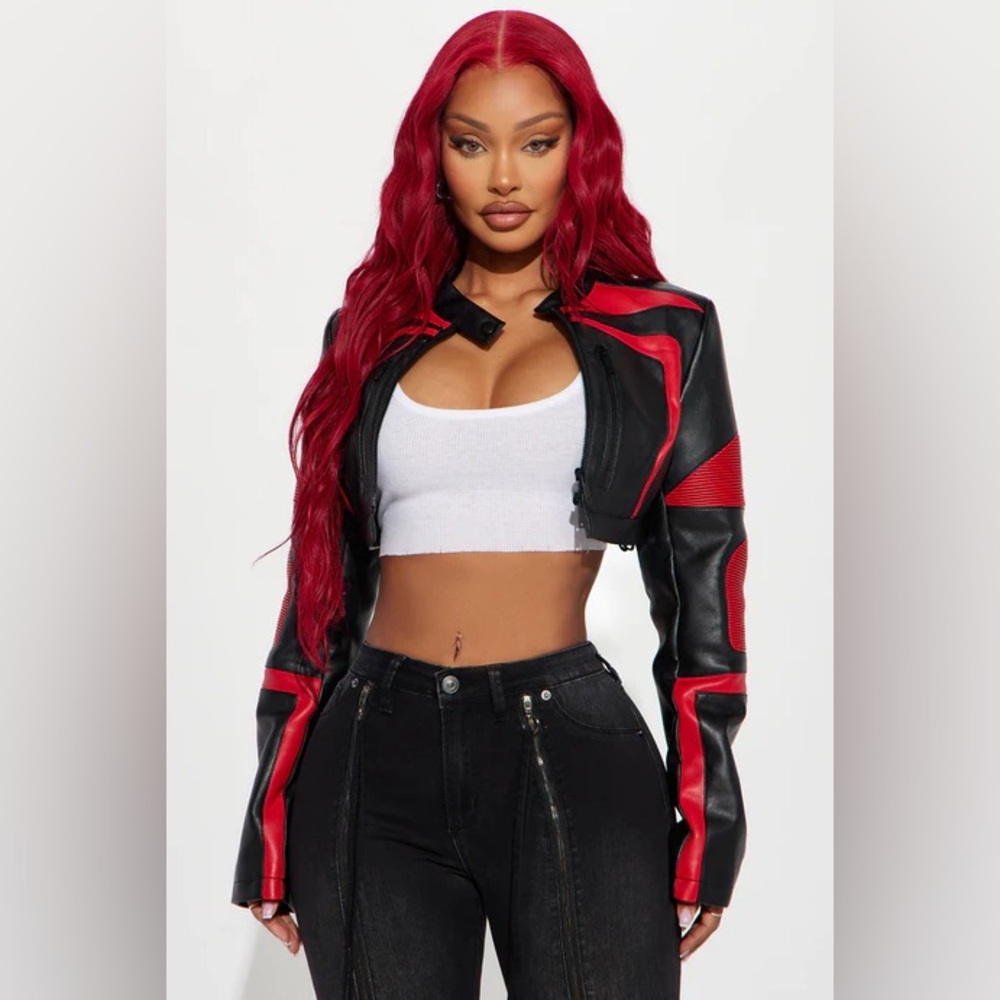 Fashion Nova Leather Motto Jacket